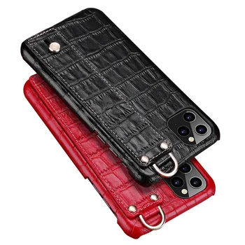 

Luxury Leather 11 Pro Max Case For iPhone 11 Case Shockproof Wrist Strap 11 Pro Cover Coque For iPhone 11 Funda 11Pro Max Case