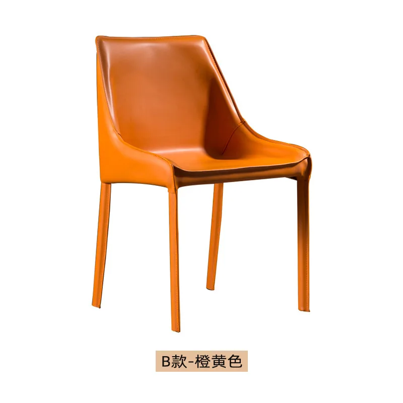 Tanio Krzesła do jadalni lekkie luksusowe siodło skórzane krzesło z