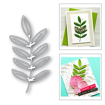 

2020 New Plant Green Leaf Branch Leaves Embossing Metal Cutting Dies For DIY Making Greeting Card Paper Scrapbooking No Stamps