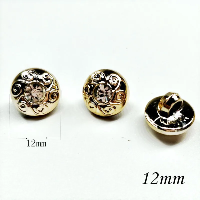 HL 30 шт./упак. 12 мм хвостовик с Стразы пуговки с покрытием рубашка свитер Одежда Швейные аксессуары ремесла