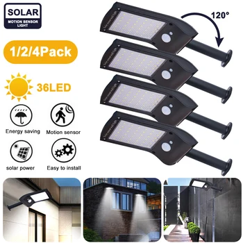 

36 LED Wireless Solar Light Outdoor Decor Waterproof PIR Motion Sensor LED Solar Wall Lamp For Outdoor Yard Garden Lamps
