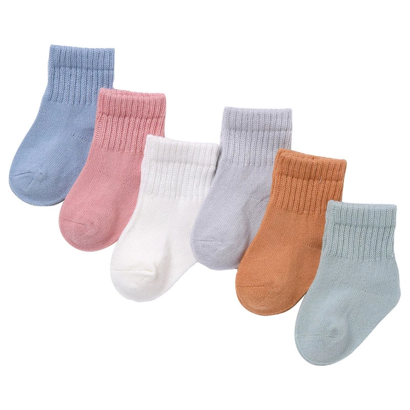 Ehdching Cartoon Newborn Baby Winter Thick Cotton Turn Cuff Socks For Unisex Infant Baby Boys Girls 5 Pairs 