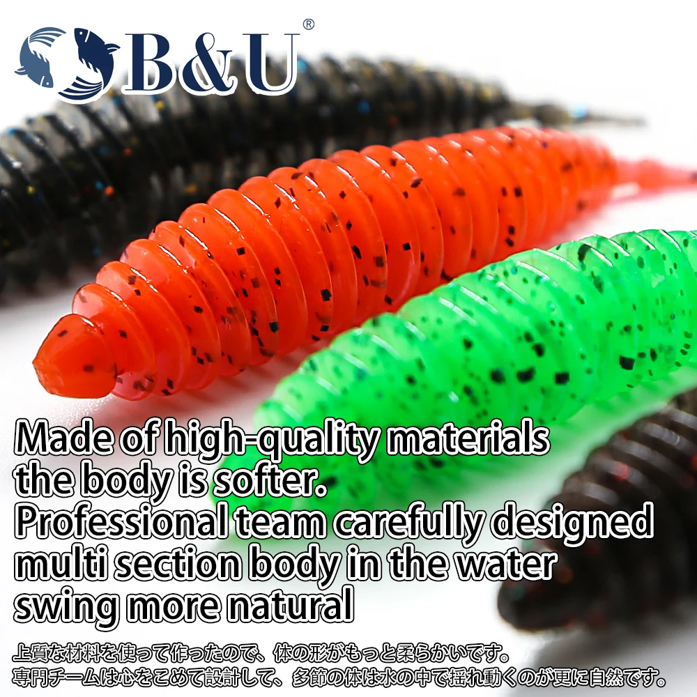 Premium Soft Bait Worm Fishing Lures - TANAN Series - Perch, Carp & Bass Fishing Essentials