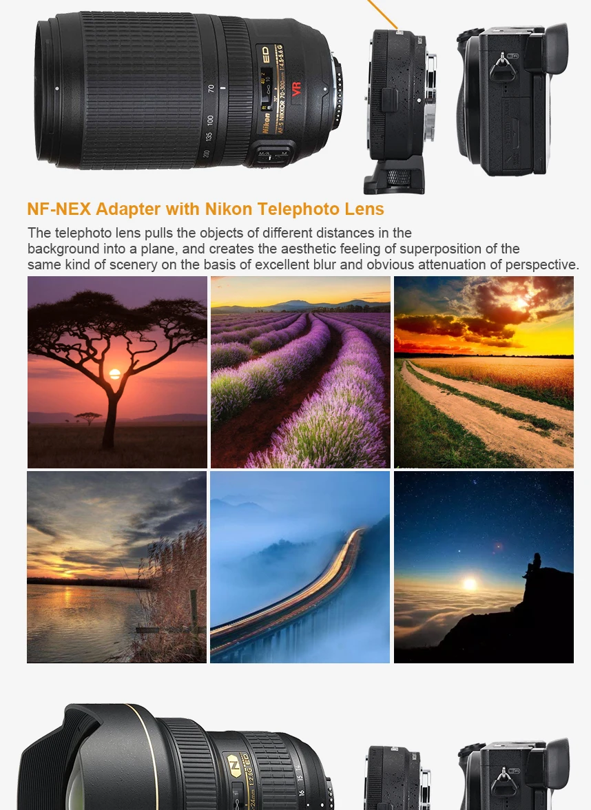 Commlite CM-NF-NEX ручная фокусировка Крепление объектива переходное кольцо для Nikon G, F, а я, S, D, чтобы использовать для sony NEX E крепление камеры