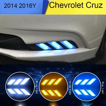 

Waterproof LED Daytime Running Light DRL For Chevrolet Cruze 2014 2015 2016 DRL Fog Lamp with Turn Signal Dimmed Light