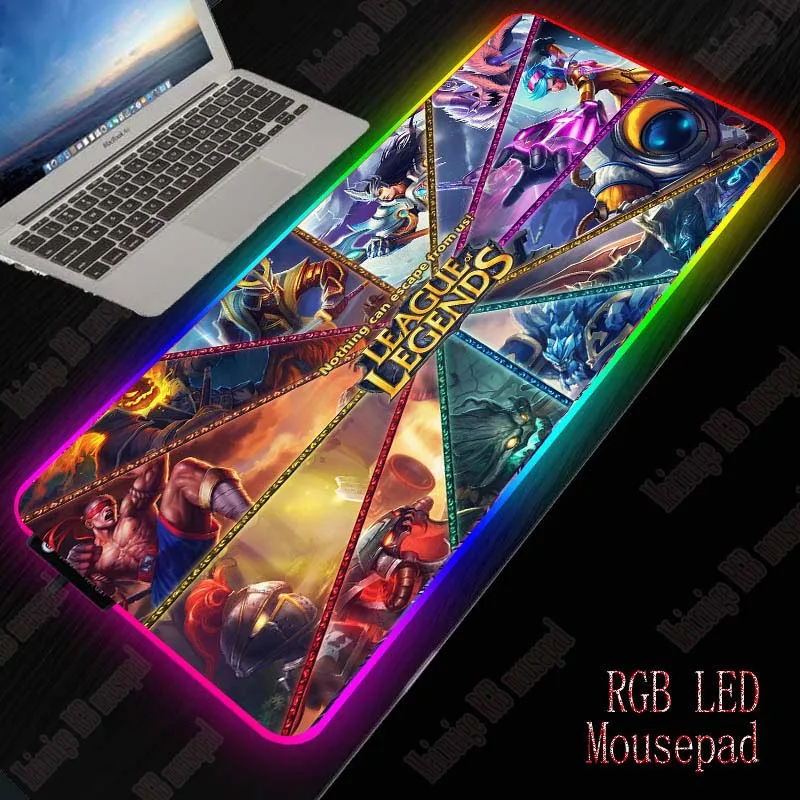Yuzuoan пользовательский RGB игровой коврик для мыши Большой настольный компьютер