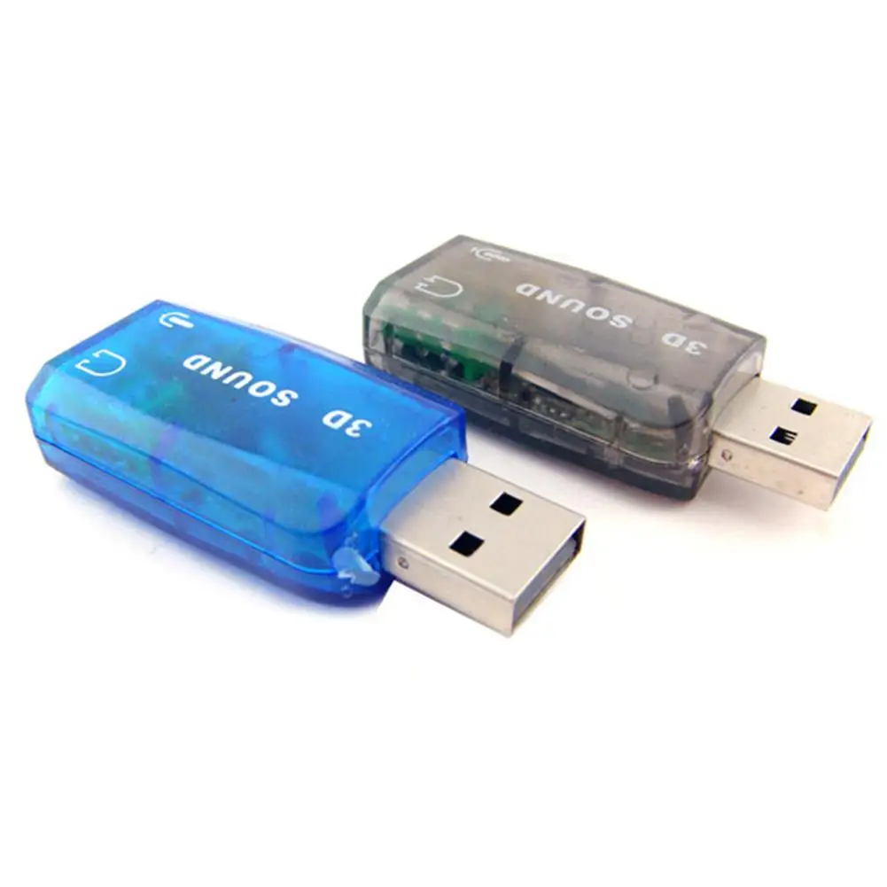 5 1 каналов 3D внешняя USB Аудио Звуковая карта Микрофон адаптер 3 мм разъем