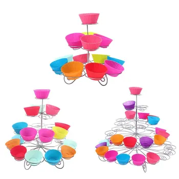 

New Cupcake Stand Tier Round Stacked Party For Birthdays Weddings Showers And Parties Creative Home Clear Display Holder Tree
