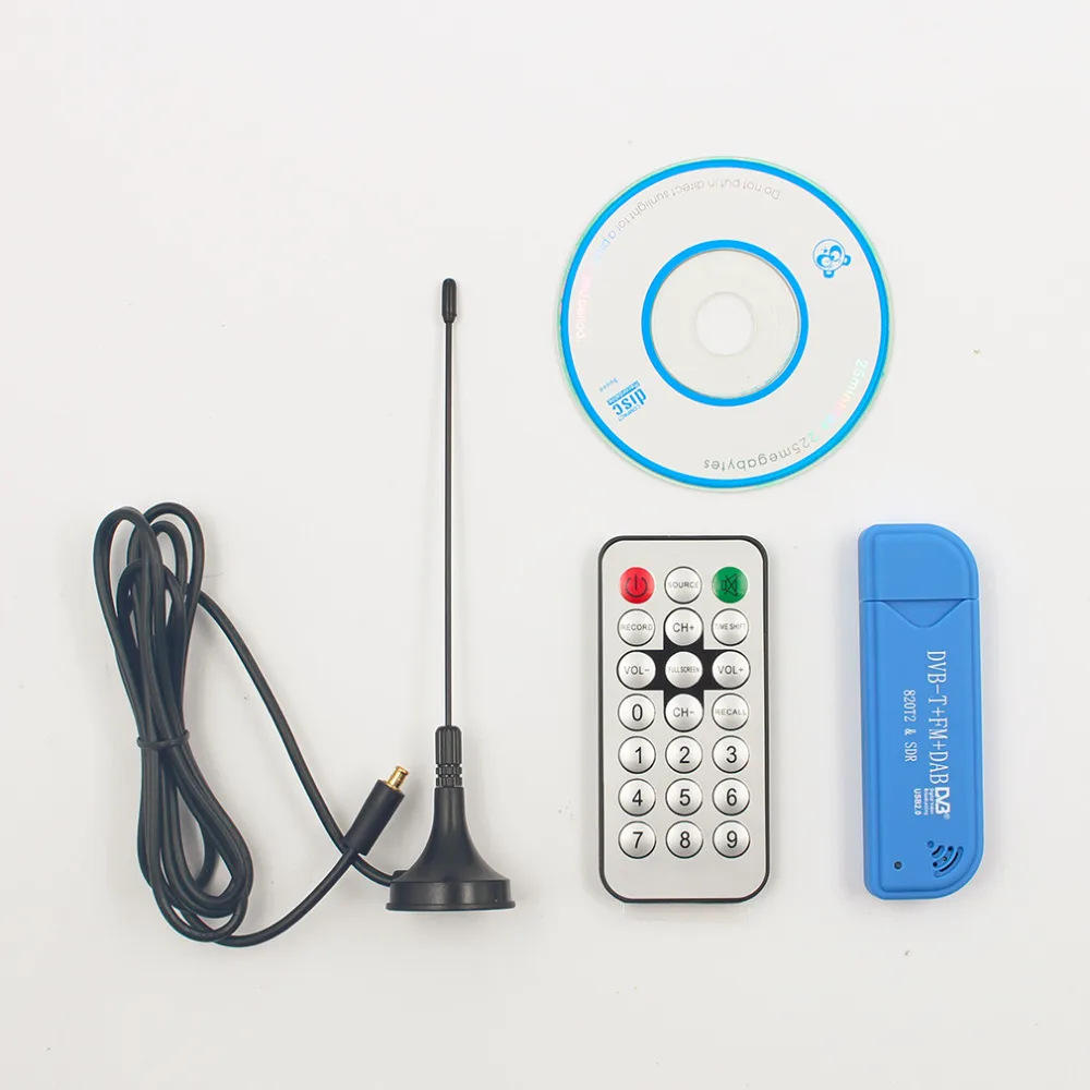 USB 2,0 цифровой DVB-T SDR+ DAB+ FM HD ТВ тюнер приемник палка RTL2832U+ R820T2 Высокое качество
