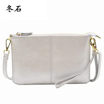 

Designer clutch bag for women fashion zipper ladies hand bags genuine leather envelope clutches female with strap clutch purse