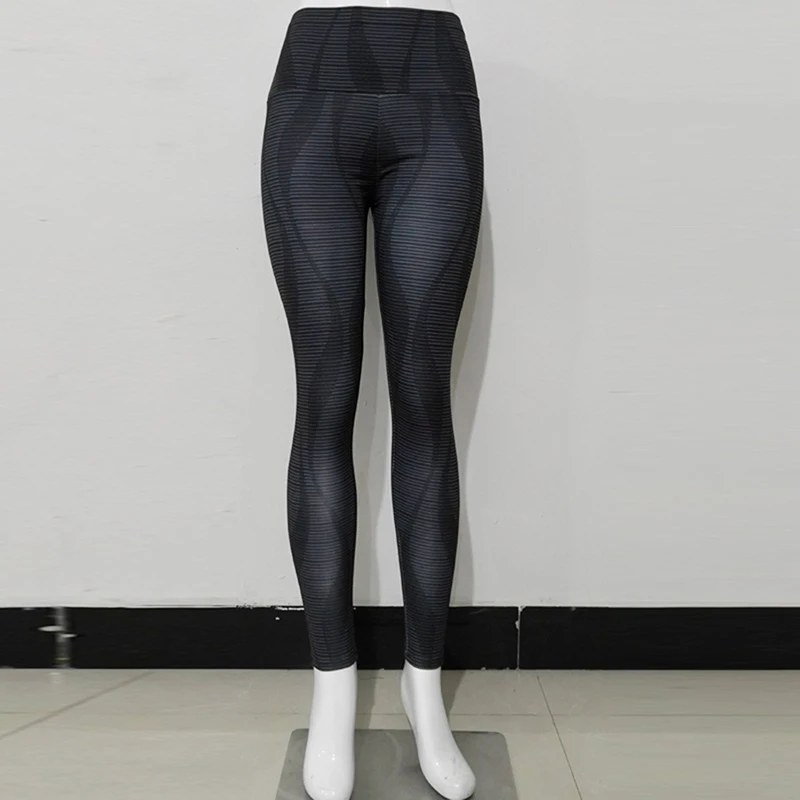 GAOKE женские леггинсы, панталоны, черные леггинсы с геометрическим принтом, осенний стиль, мягкие желтые женские леггинсы