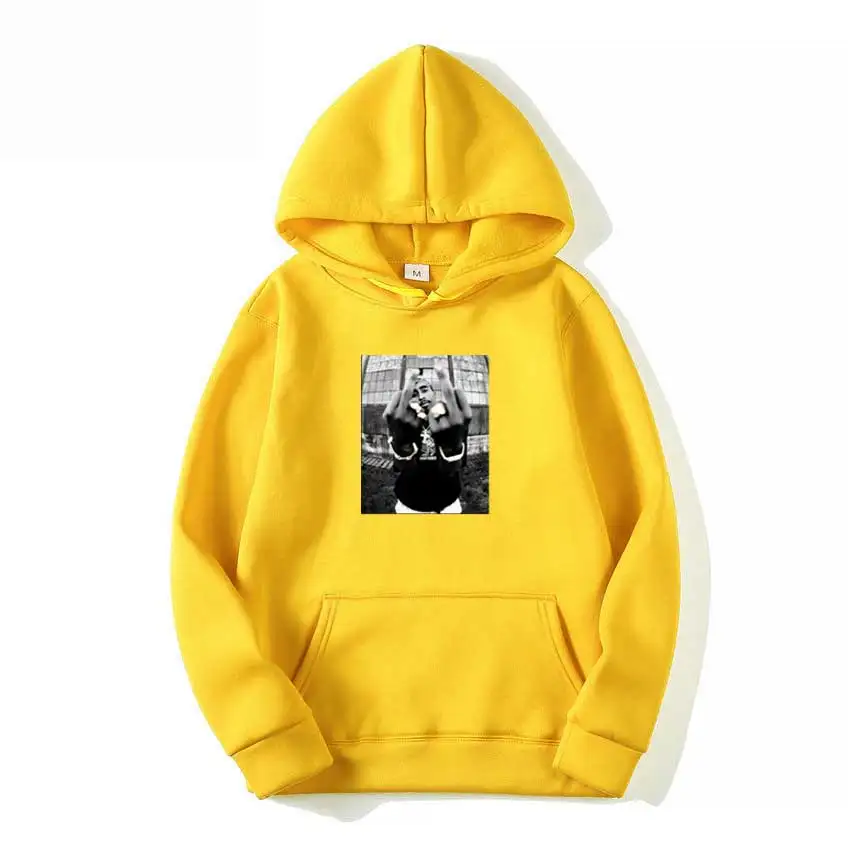 

1PC Tupac Shakur Casual Street Wear Mens Fashion Hiphop Rap Star Cool Hoodies Sweats Long Sleeve Cotton Tee Top Vintage Hoody