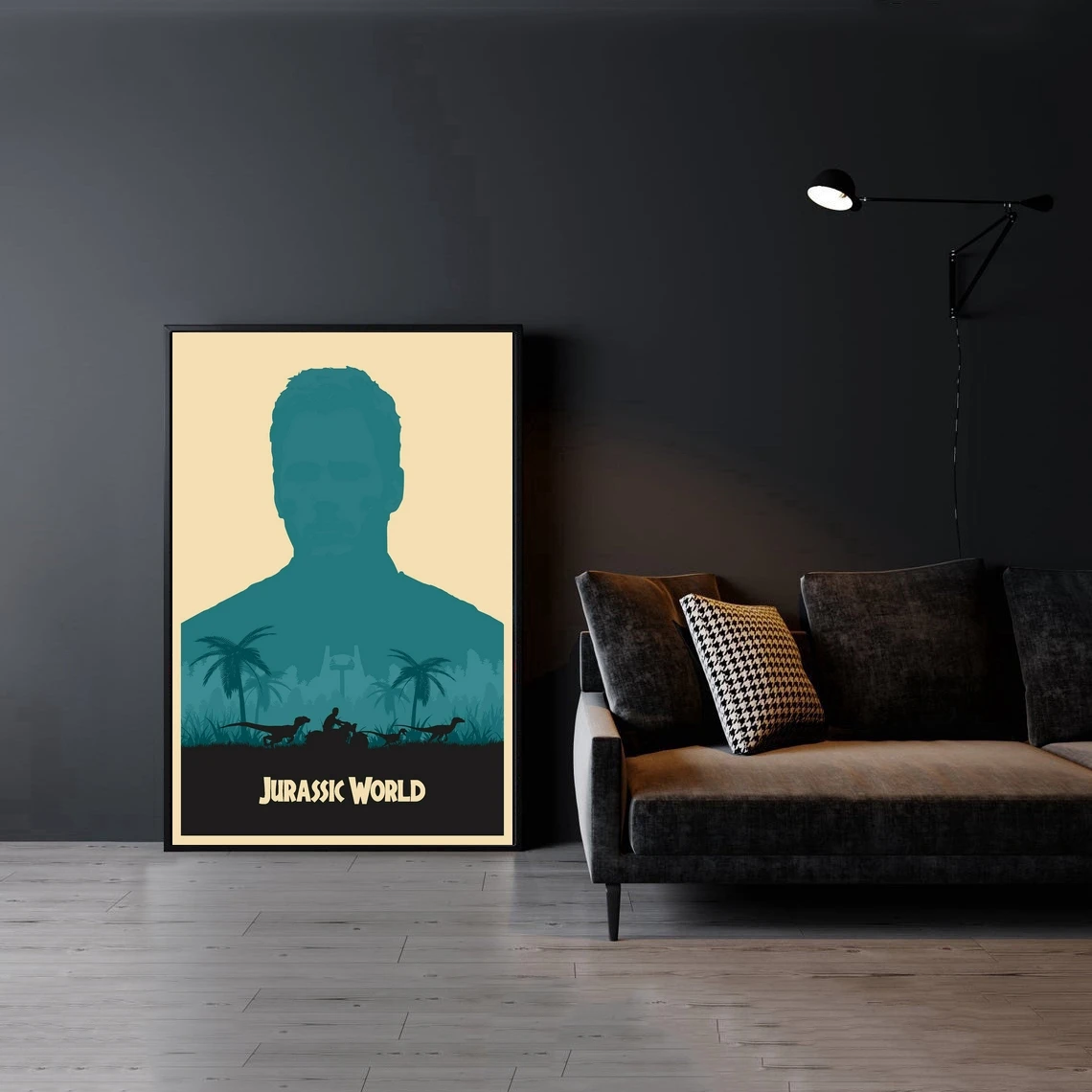 Jurassic World Park Movie Film Cover Minimale Minimalista Poster Alternativo Dinosauro Trex Tyrannosaurus Rex Opere D'Arte