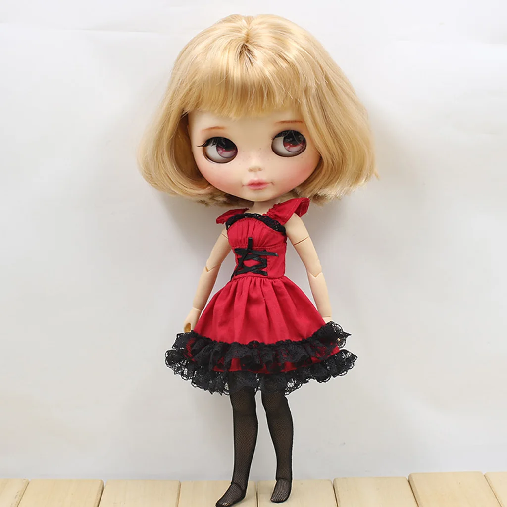 Enchanted Dress Stockings Set Outfit Clothes for 1/6 Doll Blythe Azone Licca