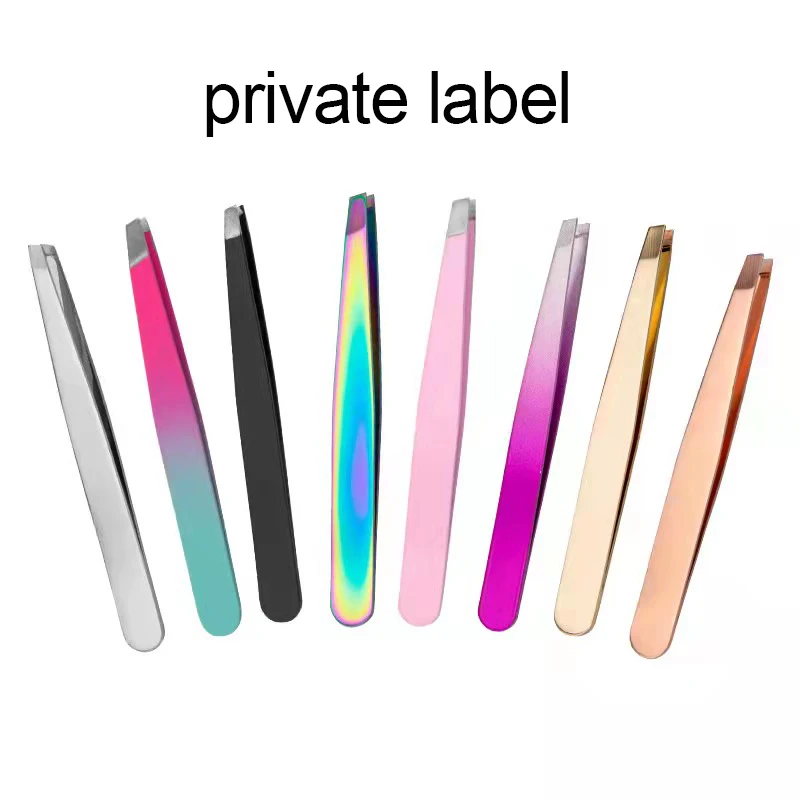 Professional Eyebrow Tweezers Stainless Steel Hair Removal Pincet Clips with Boxes