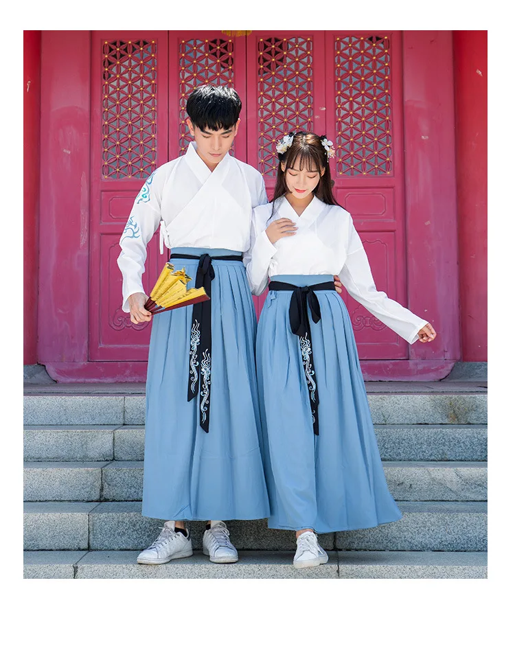Народные танцевальные костюмы Hanfu костюм Хана династии мужская одежда старинная Китайская одежда женское китайское платье Тан