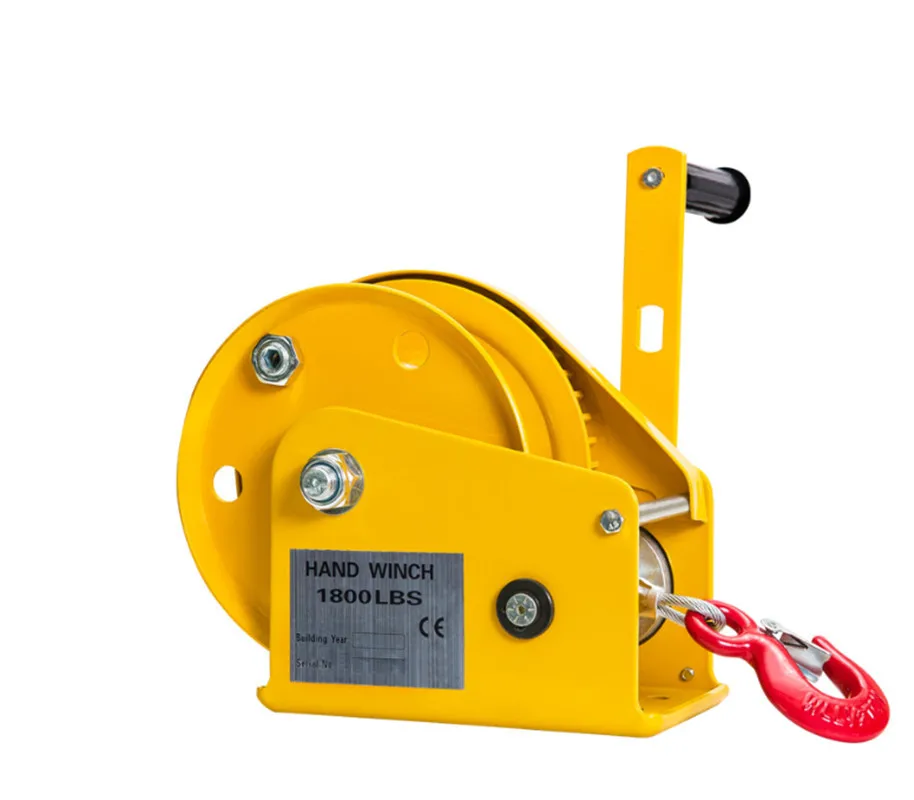 1200/1800/2600LB Two-way Self-locking Small Hand Windlass with Automatic Brake Manual Winch Tractor Portable Whinches | Инструменты