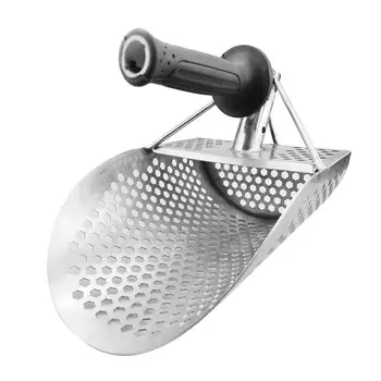 

Stainless Steel Hexahedron Holes Sand Shovel Scoop Beach Profession Underground For Gold Detector Diggers Tool Metal Essent X7P2