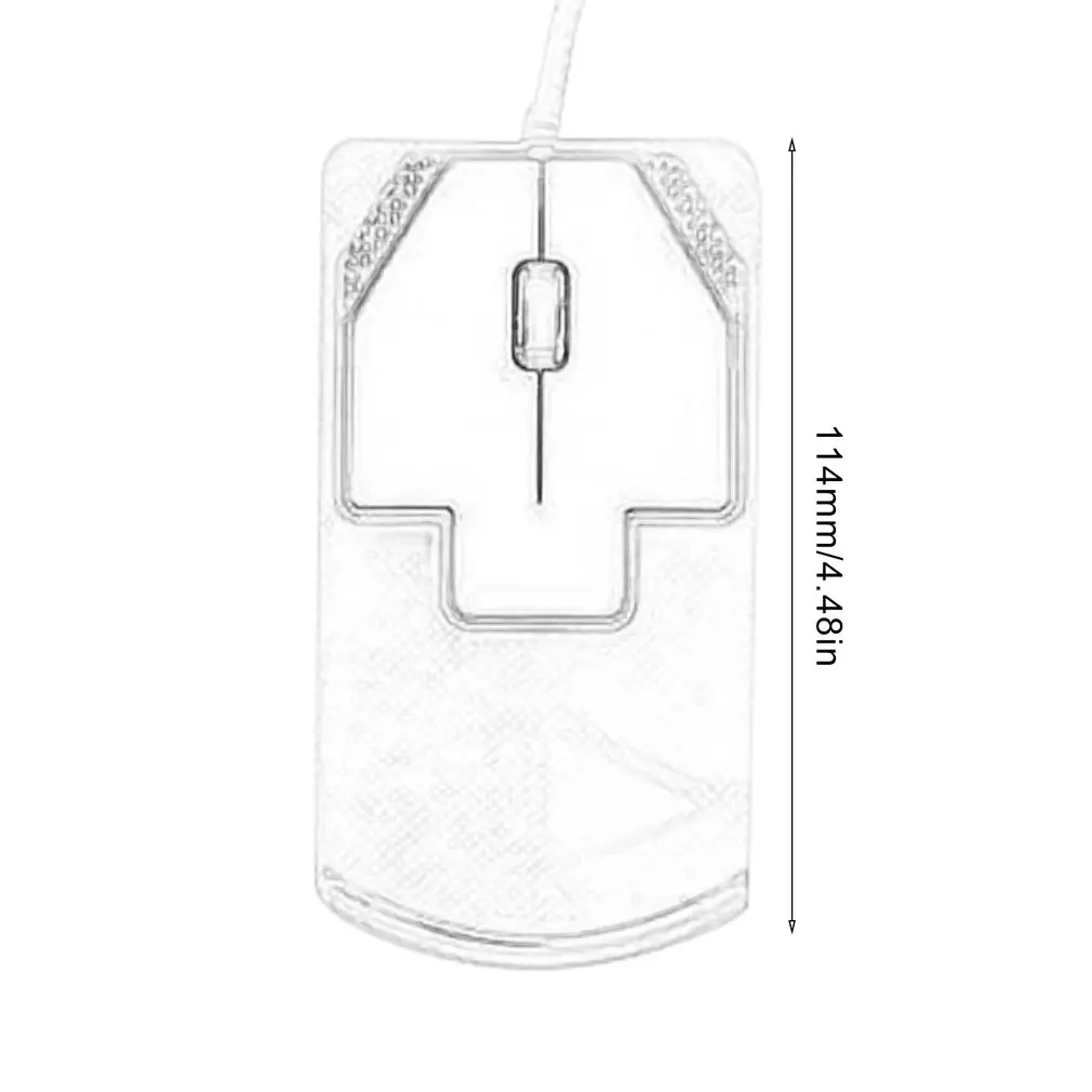 Оптический 2 кнопки USB Проводная стрелка оптический Мышь мыши компьютерных игр Мышь Прозрачная ПВХ-пленка Для imac macbook pro для ноутбука macbook