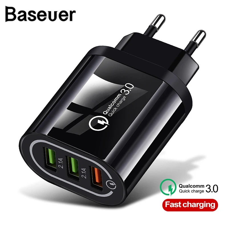 

Quick Charge 3.0 USB Charger For Samsung S9 S8 S7 Huawei P30 Pro For iPhone X 8 7 EU US Wall Charger Fast Charging