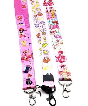 

New Anime Card Captor Sakura Neck Strap Lanyards Badge Holder Rope Pendant Key Chain Accessorie