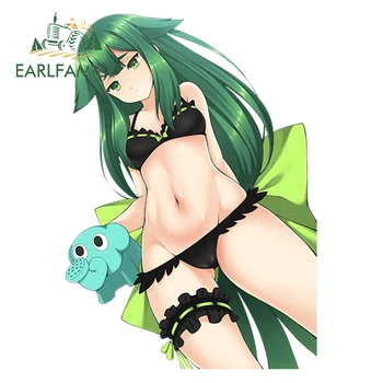 

EARLFAMILY 13cm x 9.2cm Car Styling Super cartoon Beauty Girl Gatchaman Crowds - Utsu-tsu Vinyl Car Sticker Bicycle Waterproof