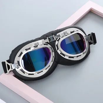 

Retro Motorcycle Goggles Glasses Vintage Moto Classic Goggles for Harley Pilot Steampunk ATV Bike Copper Helmet gafas
