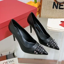 

2022 Best Quality Fashion Lady Shoes Factory Wholesale Price Elegant Work Shoes With Pointed Toe High Heel Women's Shoes