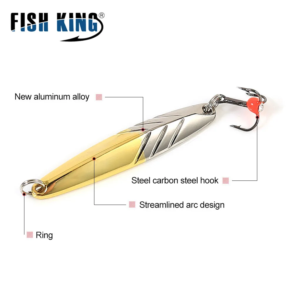 FISH KING 5/10/15g Jig Balancers For Winter Fishing Lure Hard Artificial Bait Metal Spoon Ice Fishing accessories Wobblers