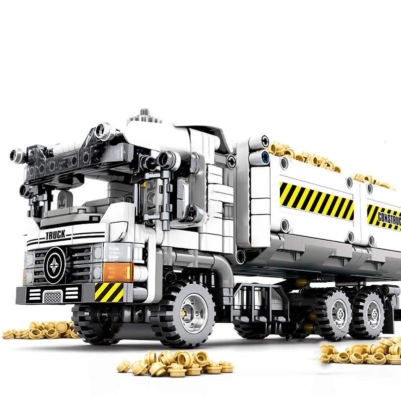 

799pcs Diy Building Blocks Technic Toy City Engineering Truck Vehicle Car Educational Model Toys for Children Kids Gift