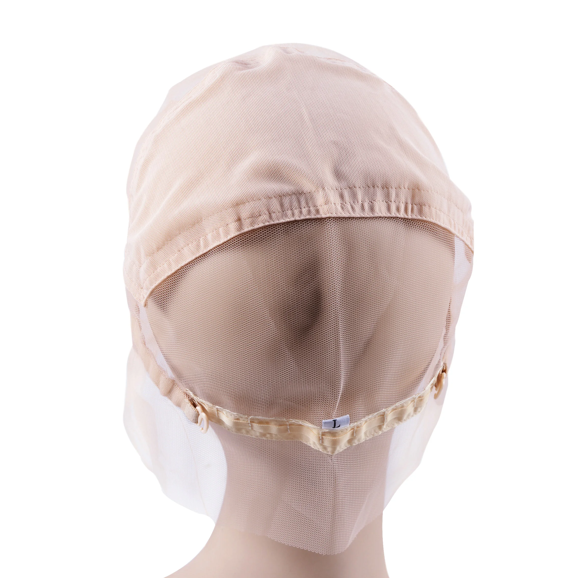 1Pc Full Lace Wig Cap Base For Making Full Hand Made Wigs With Adjustable Straps Glueless Weaving Cap Customize Hairnets
