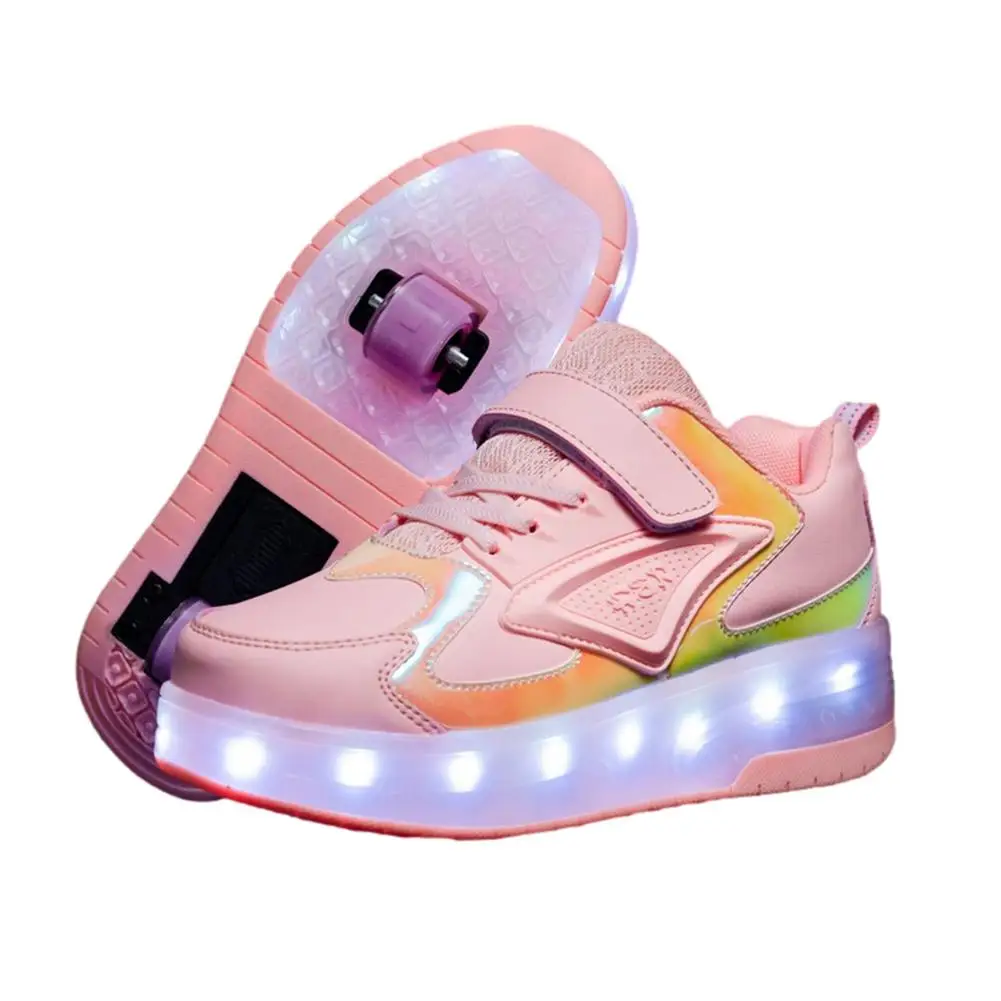 Chaussures à roulettes avec roues USB Rechargeable Enfants Led