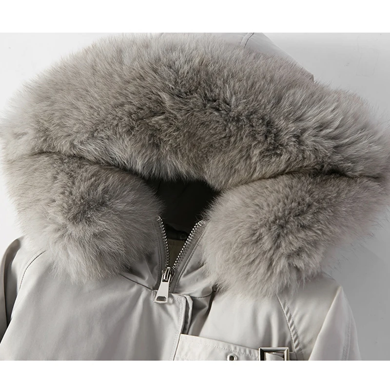 2020 Korean thick warm Real Fur Coat Female Wool