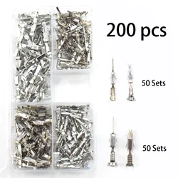 200pcs Boxed Car Splices Wire Terminal  1.5/3.5 Series Auto Electrical Female And Male Crimp Terminal With TE Pins Non-insulated