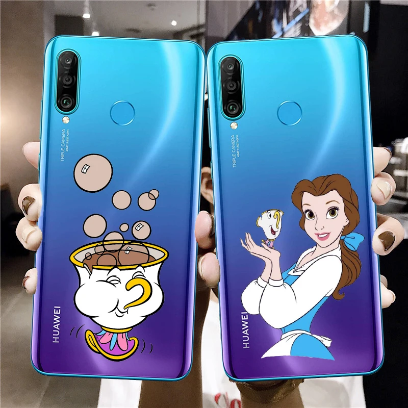 Мягкий силиконовый чехол с чипом Beauty and the beast для телефона HUAWEI P8 P9 P10 P20 P20PRO LITE чехлы