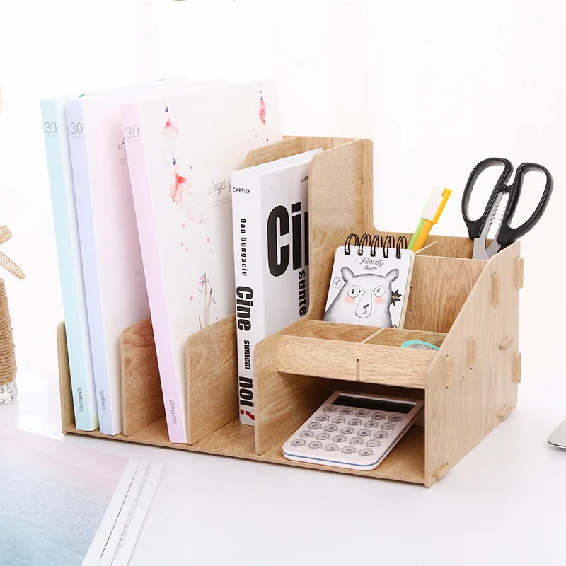 

Deli 79251 Combination File Management Rack File Blue Storage Hanaper Information Rack Wood Multilayer File Column