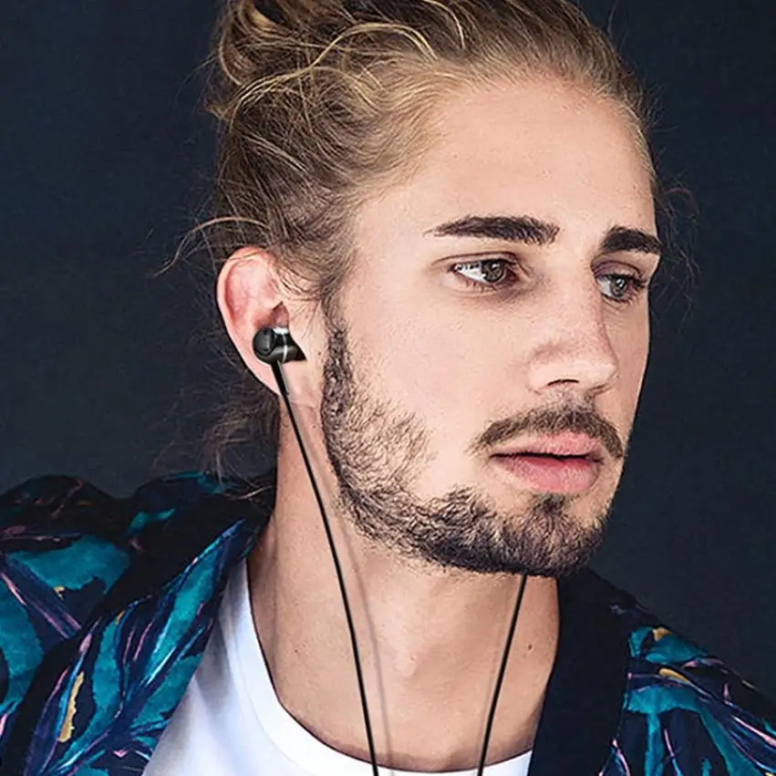 

1pcs With microphone Straight-inserted In-ear Eardphone Portable Line Control With Wheat Sports Wweat-proof Subwoofer Earphones