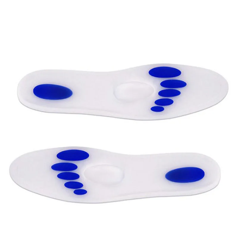 

1 Pair Orthotic Arch Support Massaging Silicone Anti-Slip Gel Soft Sport Shoe Insole Pad For Man Women insoles Shock Absorption