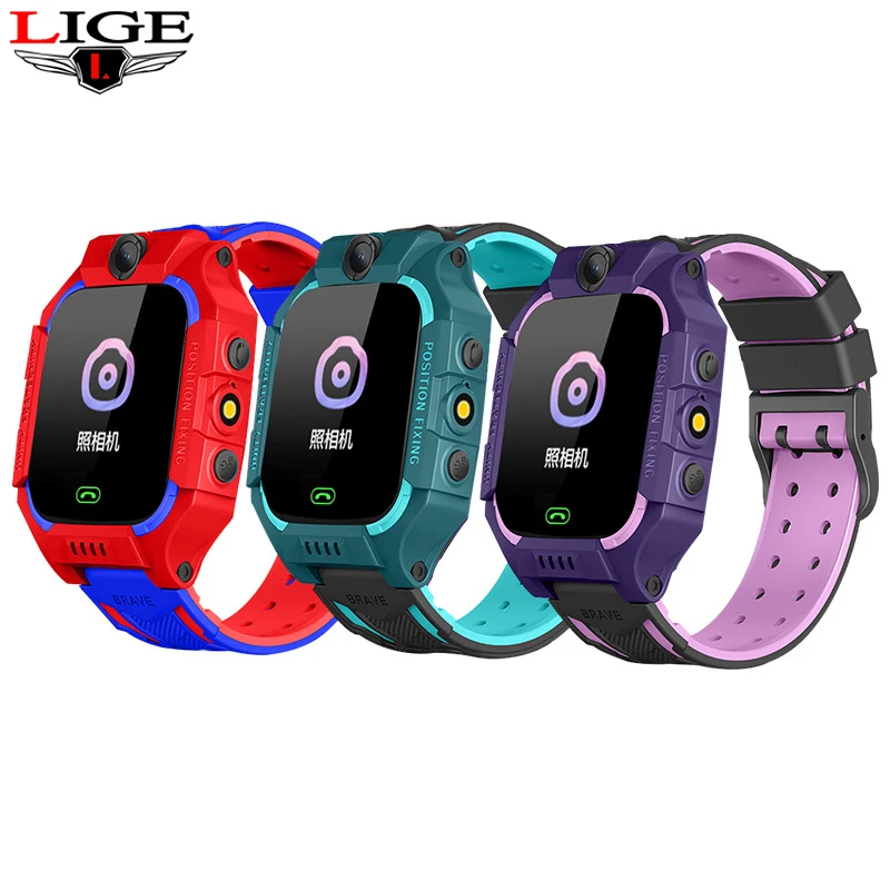 

LIGE new smart watch child LBS smartwatch baby watches for kids localization Finder Tracker Anti lost monitor kid gift+box