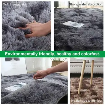 

New Living Room Bedroom Plush Rug 160cmx230cm Ultra Soft Modern Area Rectangle Rugs Anti-skid Home Room Plush Carpet Home Decora