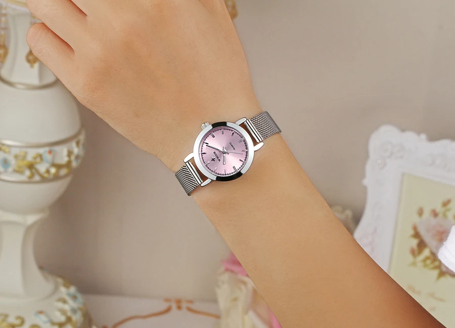 Mode décontracté femme montre résistant à l'eau femme montre-Bracelet en acier inoxydable dames Quartz Bracelet montre fille cadeau_voghion.com