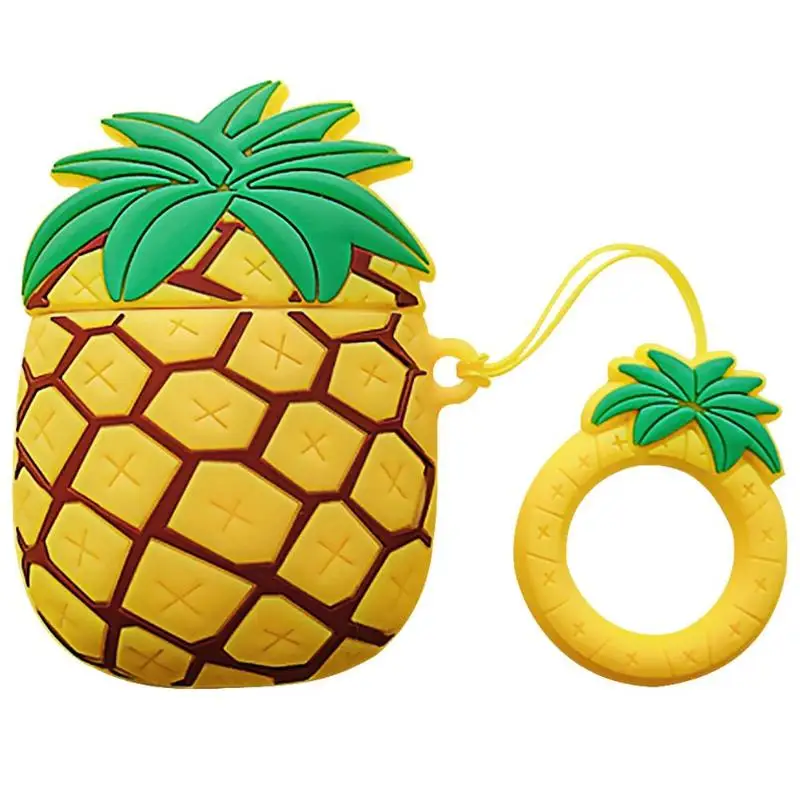 B Милые 3D Pine apple наушники силиконовый защитный чехол для apple AirPods 1 2 - Цвет: B