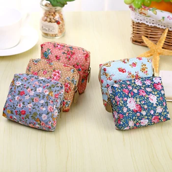 

eTya New Coin Purse Wallet Women Coin Holder Bag Female Girl Fresh Small Flower Zipper Clutch Coin Card Key Holder Case