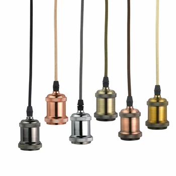 

Vintage Pendant Lights E27 Lamp Holder Socket 110V 220V Switch Screw Fitting 1 Meter Lamp Bases Retro Edison Lamp Holder