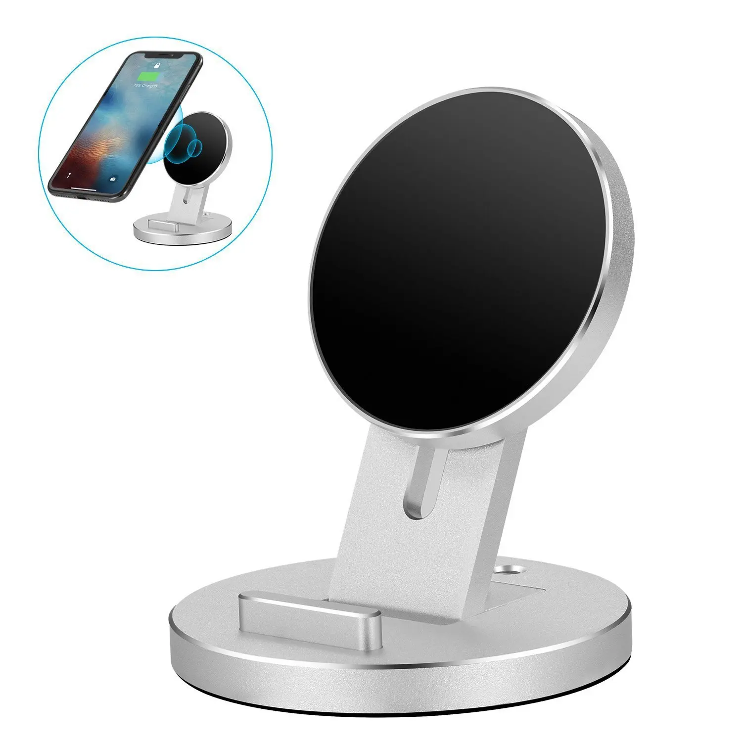 

Two-in-One New Style Illicit Model Wireless Charger Mobilephone And Tablet Computer Rack Wireless Charger Horizontally Upright A