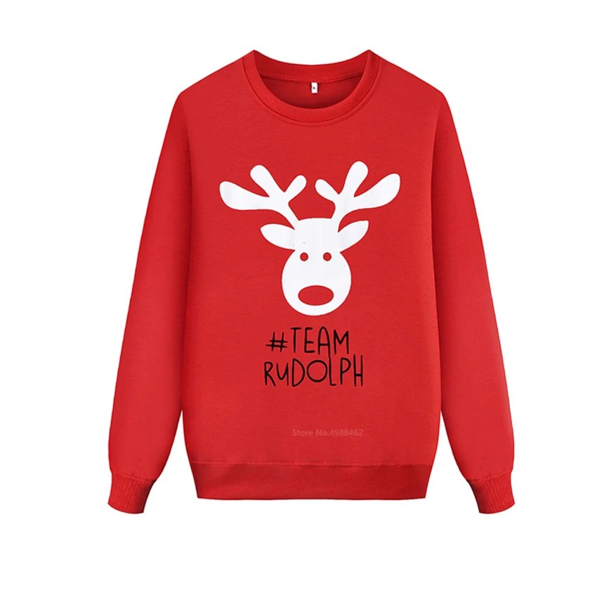 Семейные Рождественские свитера Одинаковая одежда для мамы и ребенка с оленем на год, красные, рождественские, вечерние, для папы и сына