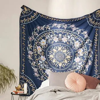 

Mandala Tapestry Wall Hanging Psychedelic Tapestry Boho Style Wall Tapestry Hippie Wall Carpets Dorm Living Room DecorationQ