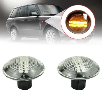 

2Pcs Car LED Side Marker Light Turn Signal Light Repeater Indicator For Land Range Rover L322 2002-2012 XGB500020A XGB500020