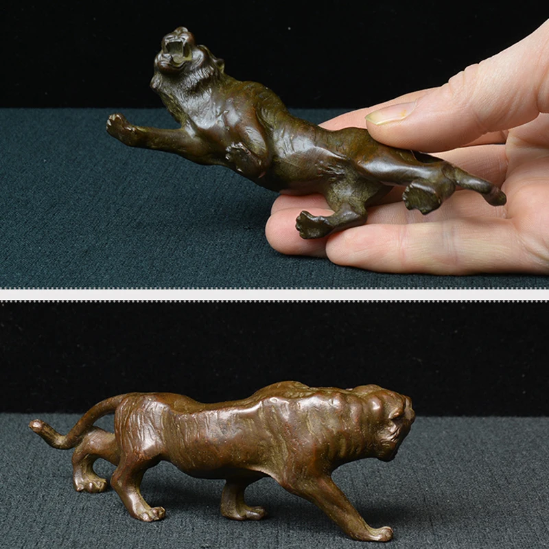 大規模なヴィンテージの虎の像,金属の動物の置物,ラッキーな