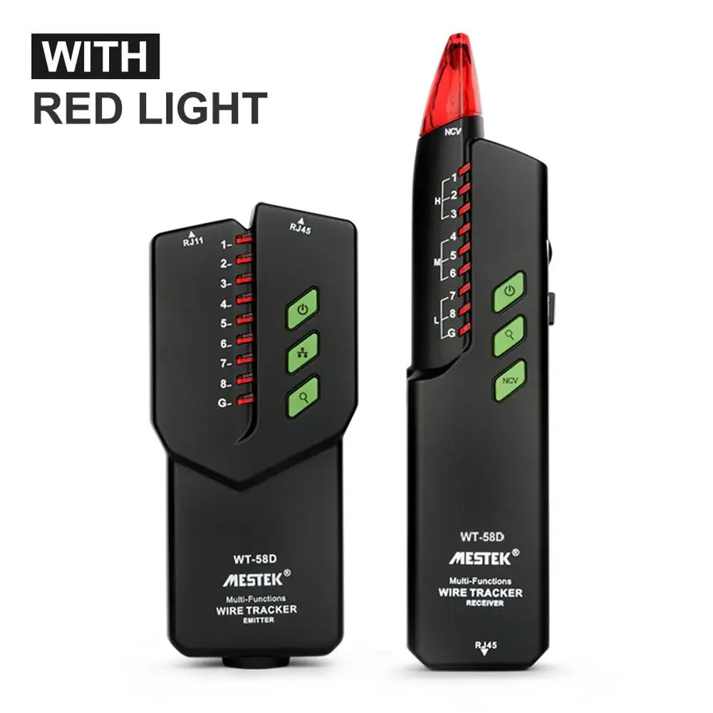 

MESTEK Telephone Wire Tracker RJ11 RJ45 Tracer Toner Ethernet LAN Network Cable Tester Detector Line Finder